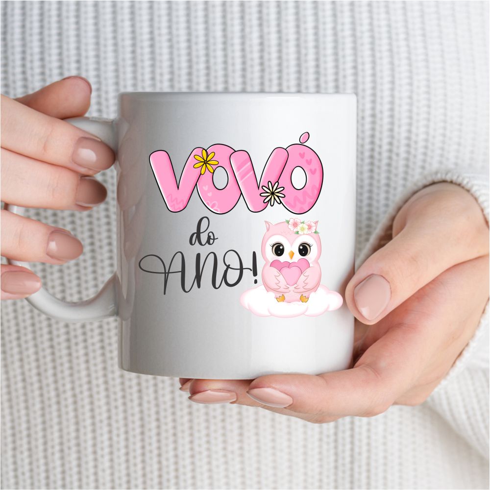 Caneca para vovó do ano - Vovó coruja