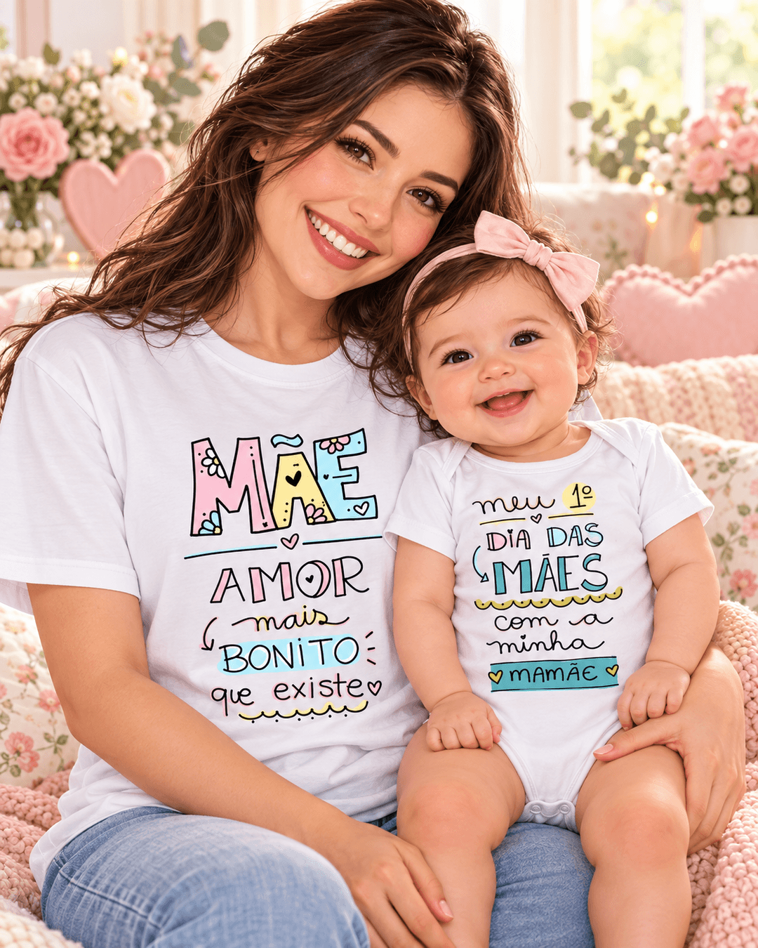 Camisa + body Mãe amor mais bonito que existe